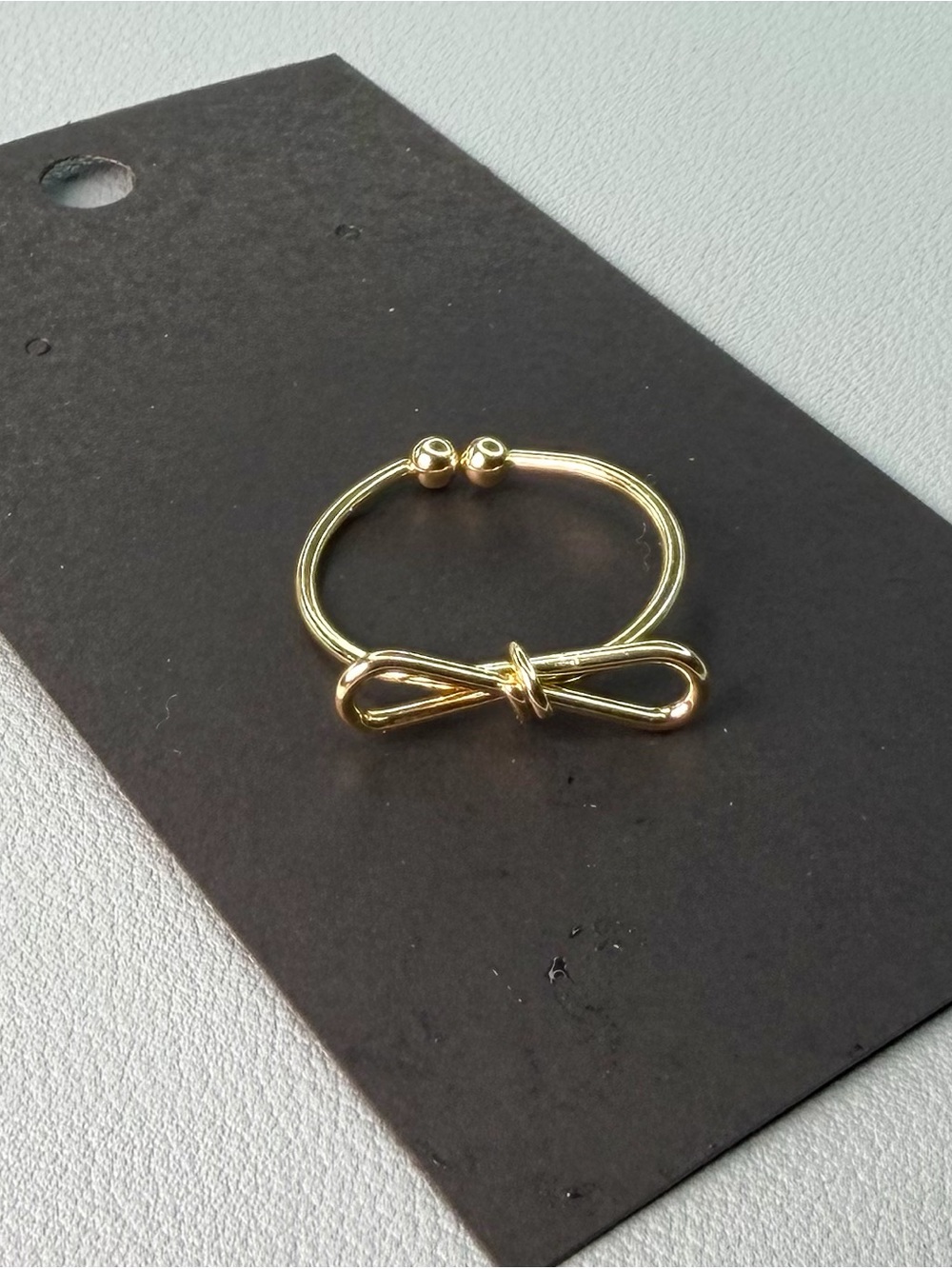 Gold Bow Accent Ring - Women Jewelry